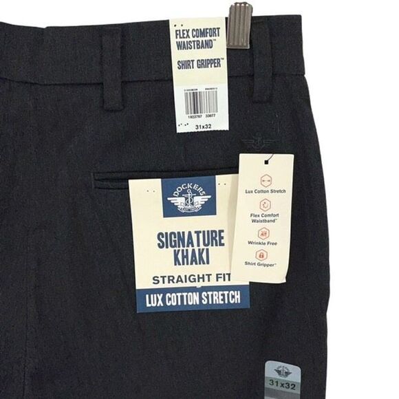 Dockers Mens Wrinkle Free Straight Fit Signature‎ Khaki Pants Size 31x32 NWT - Picture 5 of 8